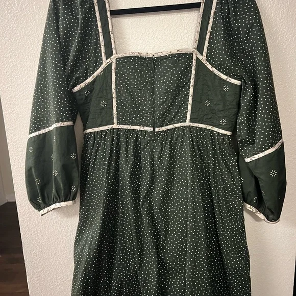Madewell Green Patchwork Mini Dress | Size 4 - Picture 4 of 12